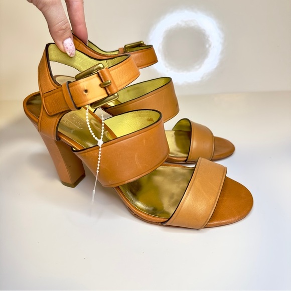 Coach Tan Leather Strappy Heeled Sandals – Size 8B (US) - Picture 4 of 7